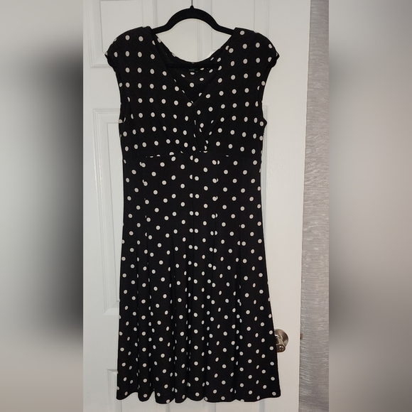 Ralph Lauren Polka Dot White and Black Dress - Picture 2 of 10